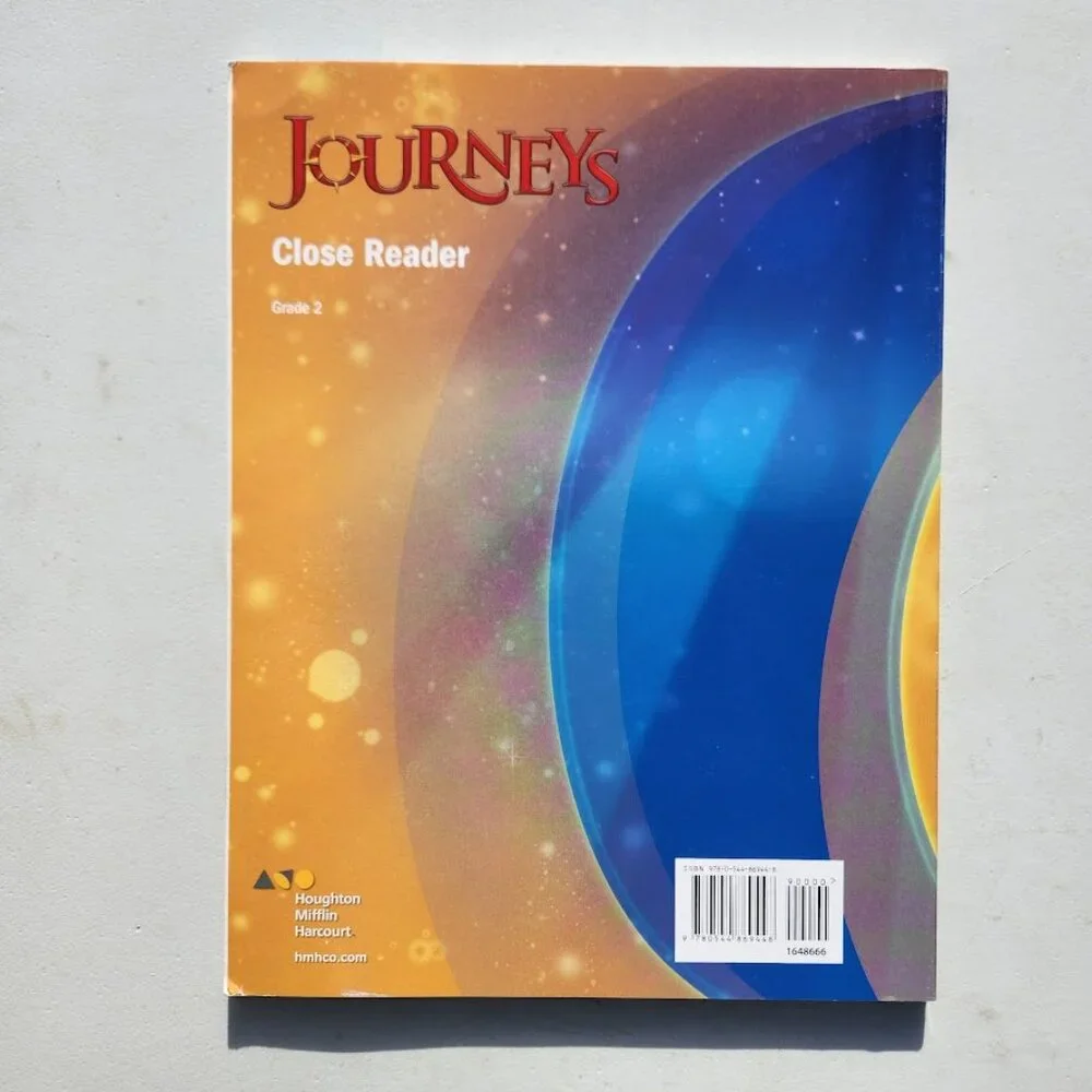 New Journeys Close Reader Notebook Grade 2 2nd Grade Workbook Book 9780544869448
